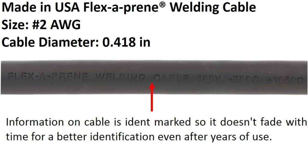 200 Amp Welding Leads Assembly Set with Dinse Connector, #2 AWG Cable, 15 Feet Each Lead J4491