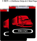 24"x30" Mud Flaps with Reflective Aluminum Strips for Semi Truck Trailer P484599