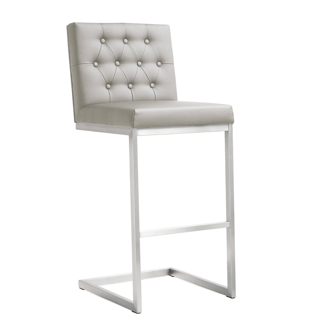 Light Grey Steel Barstool (Set of 2) A737246