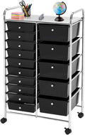 15-Drawer Rolling Storage Cart (Black) Q9619