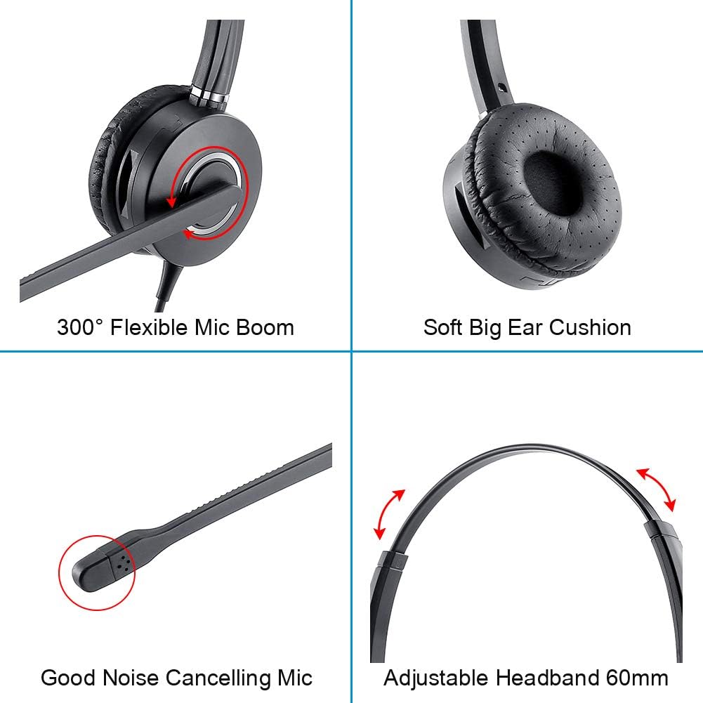Binaural USB Computer Headset with Microphone H98809
