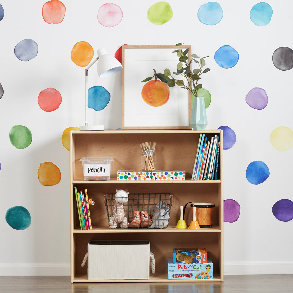 Birch 3-Shelf Storage Cabinet with Back 36in H A652