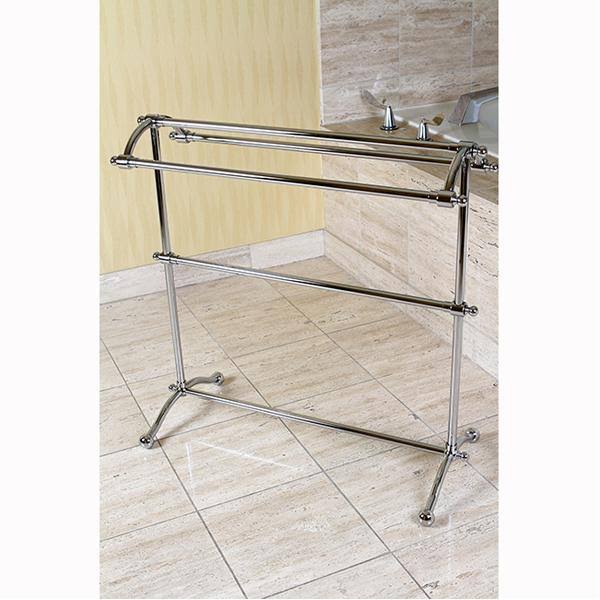 Satin Nickel Pedestal Towel Rack I406