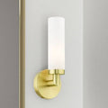 Satin Brass 1-Light Bath Sconce T23382