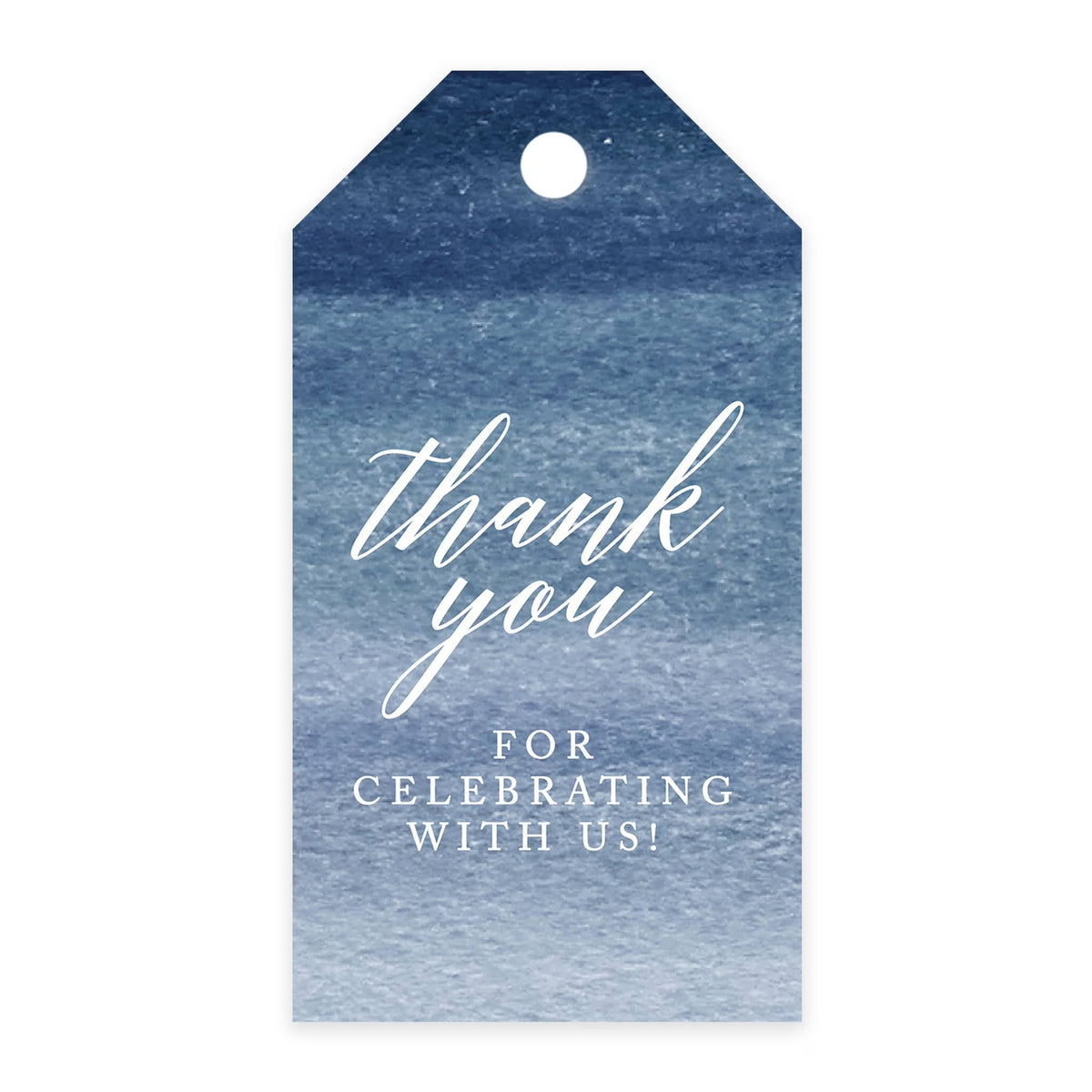 Navy Blue Ombre Watercolor Cardstock Gift Tags 100-Pk C4565