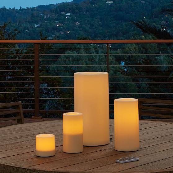 Flicker Flameless Remote Pillar Candle, Set of 5 V1062