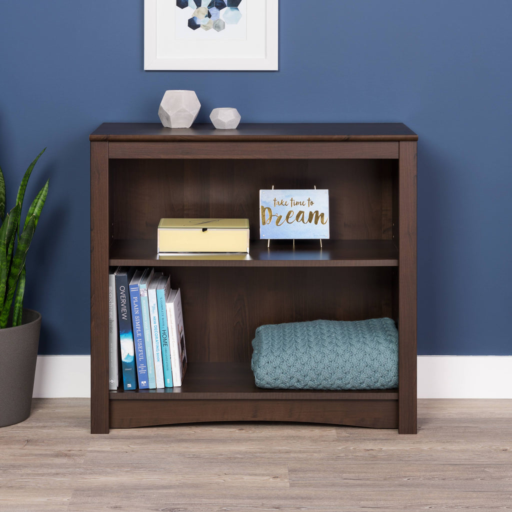 2-Shelf Bookcase, Espresso Y768167