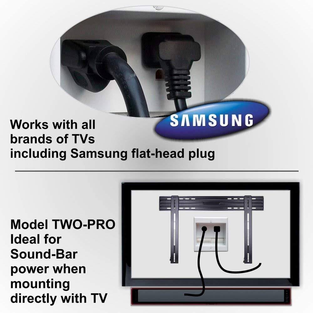 Dual In-Wall Cable Management for Wall-Mounted TVs, 24& Romex Cable O873