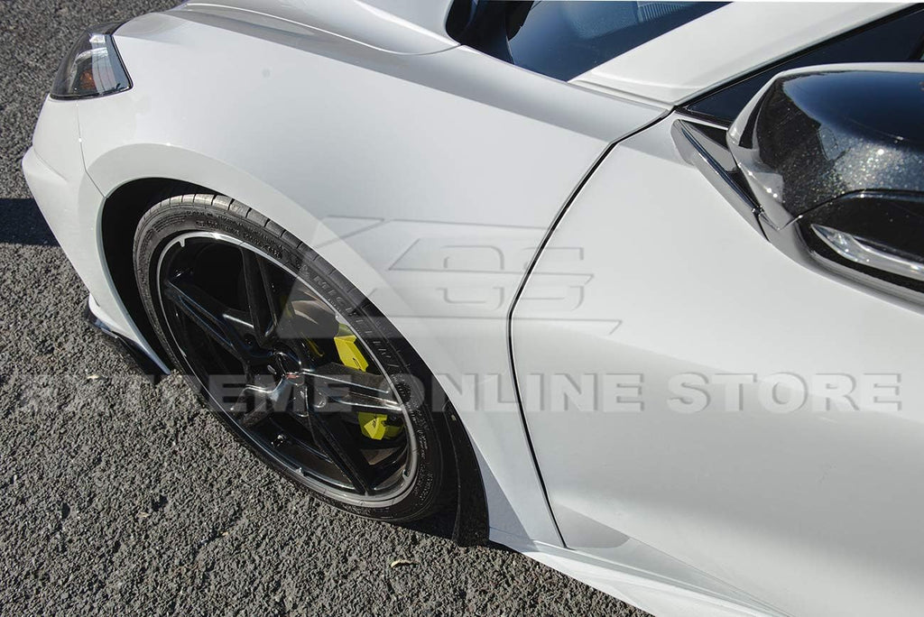 Carbon Flash Metallic Front & Rear Side Splash Guards Mud Flap Pair for Chevrolet Corvette C8 H39249
