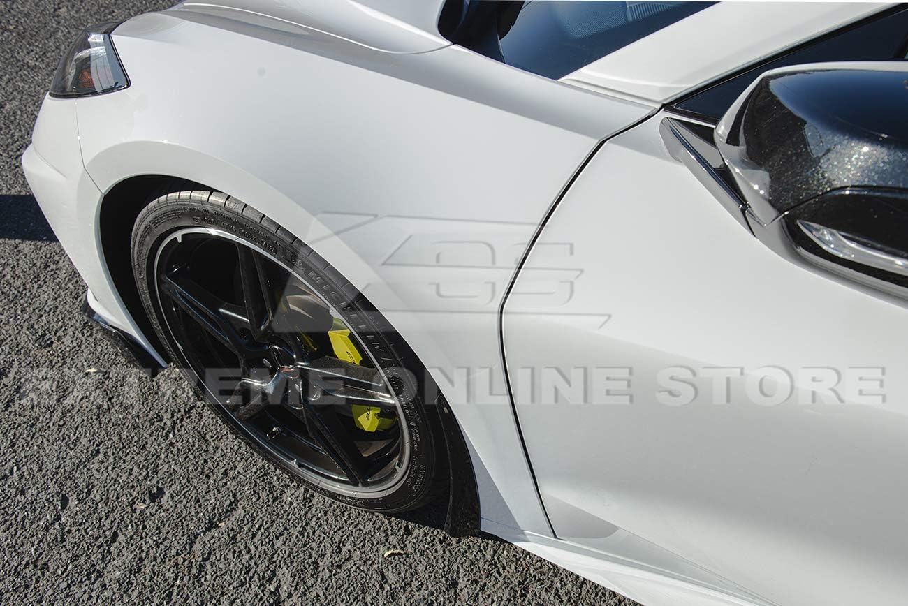 Carbon Flash Metallic Front & Rear Side Splash Guards Mud Flap Pair for Chevrolet Corvette C8 H39249
