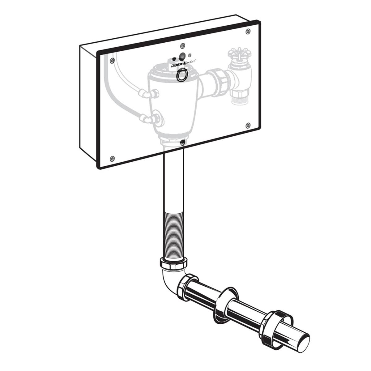 Concealed Toilet Flush Valve with Wall Box T15669