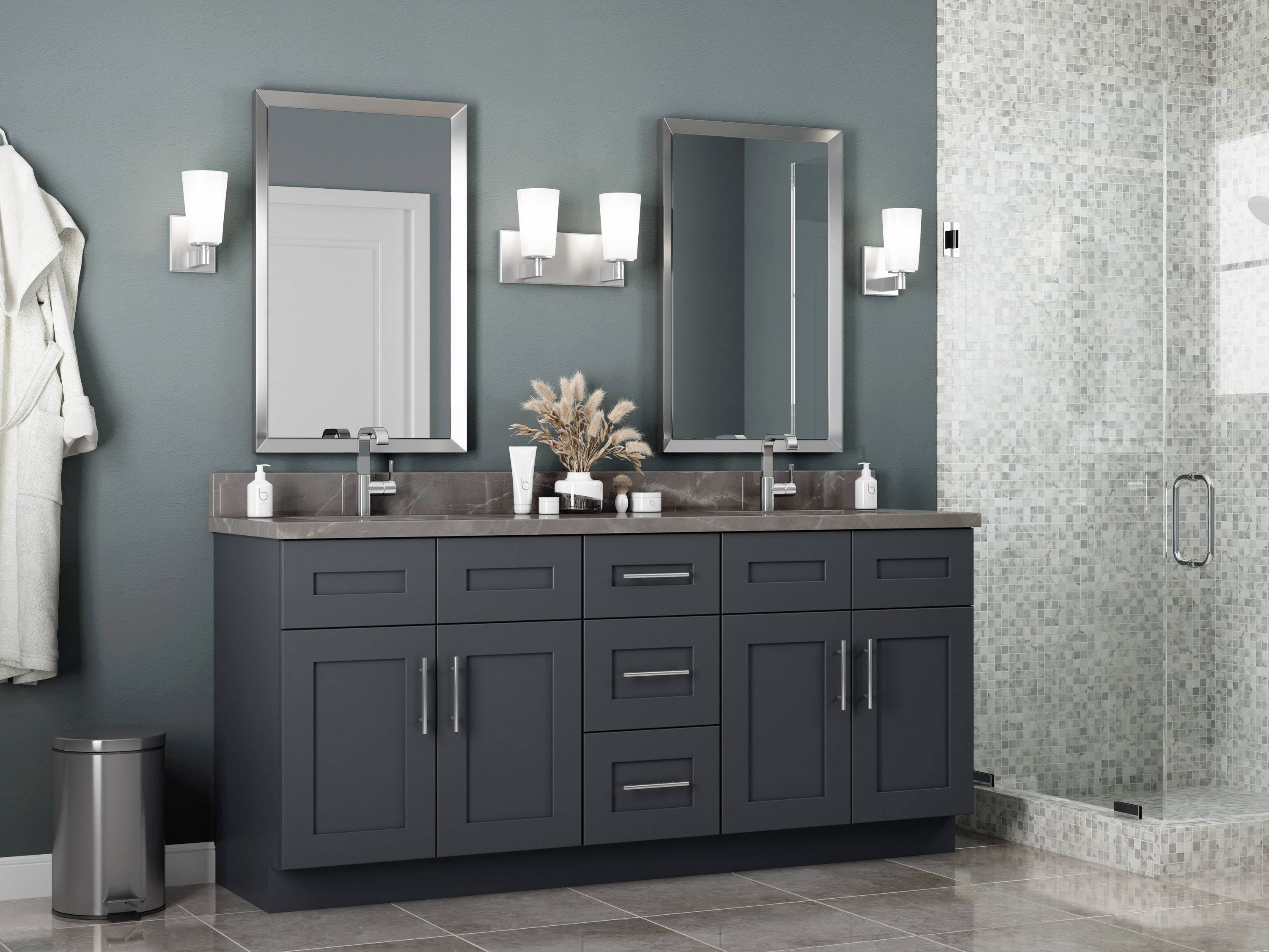 Deep Onyx Painted Pine Sink Base Cabin L23731