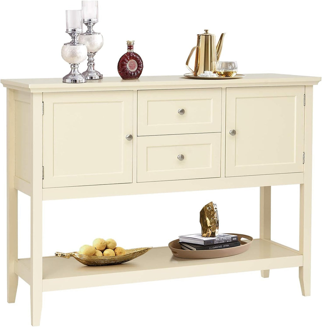 Grey Wooden Buffet Sideboard with 2 Drawers and 2 Cabinets P3165