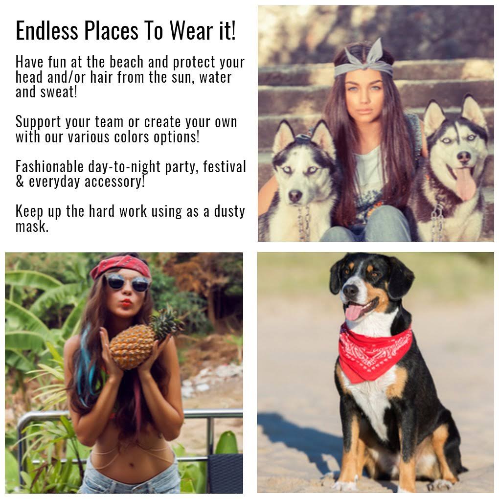 96 Pack 100% Cotton Double Sided Paisley Bandanas W331