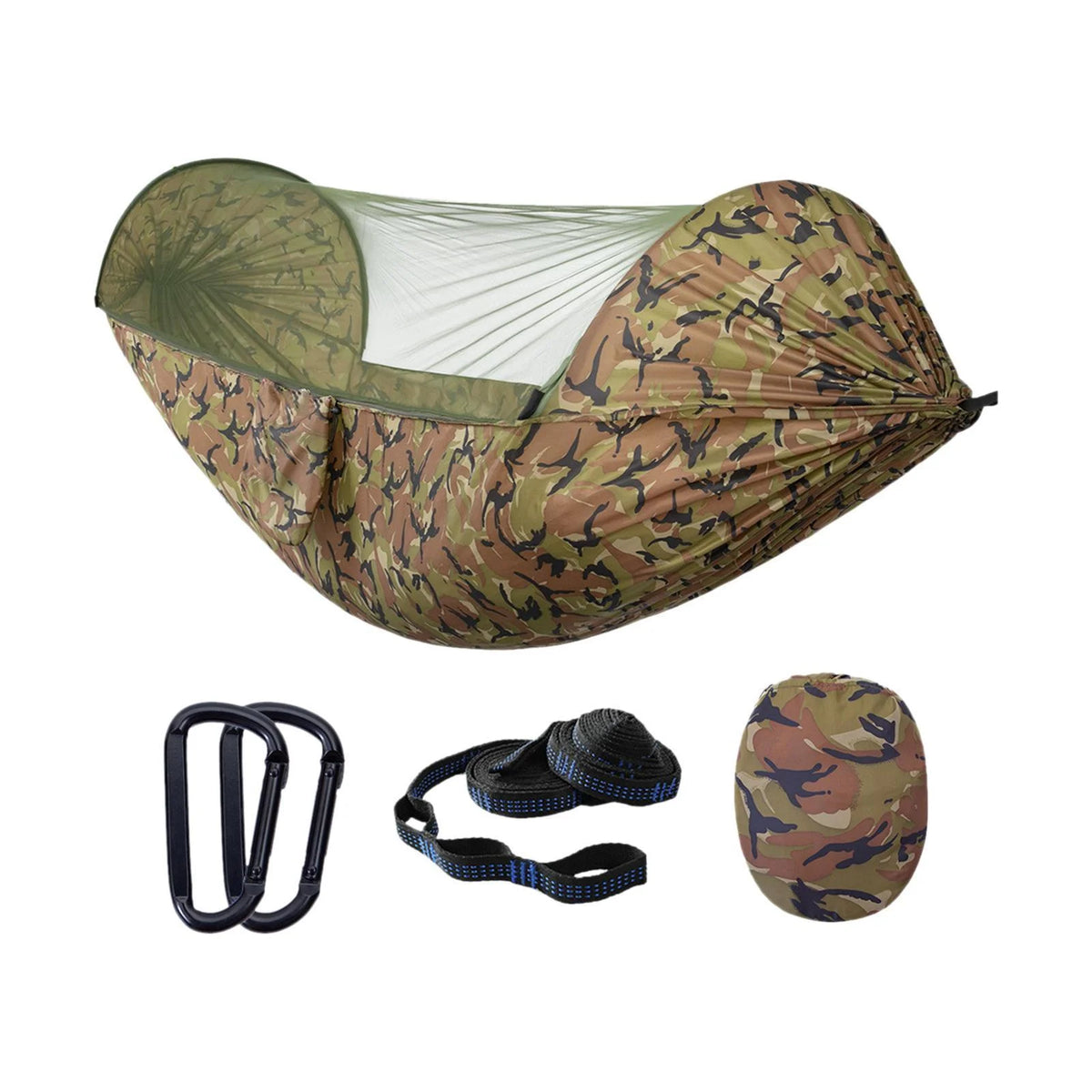 Large Camping Hammock with Net Lightweight Polyester Hanging Hammocks Tree Straps Swing Hammock Bed F848047