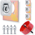 4 Pack Recessed D-Ring Tie Down Anchor with Hole Saw Drill H617