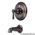 Oil Rubbed Bronze Single Handle Wall Mount Tub Trim Set C7896