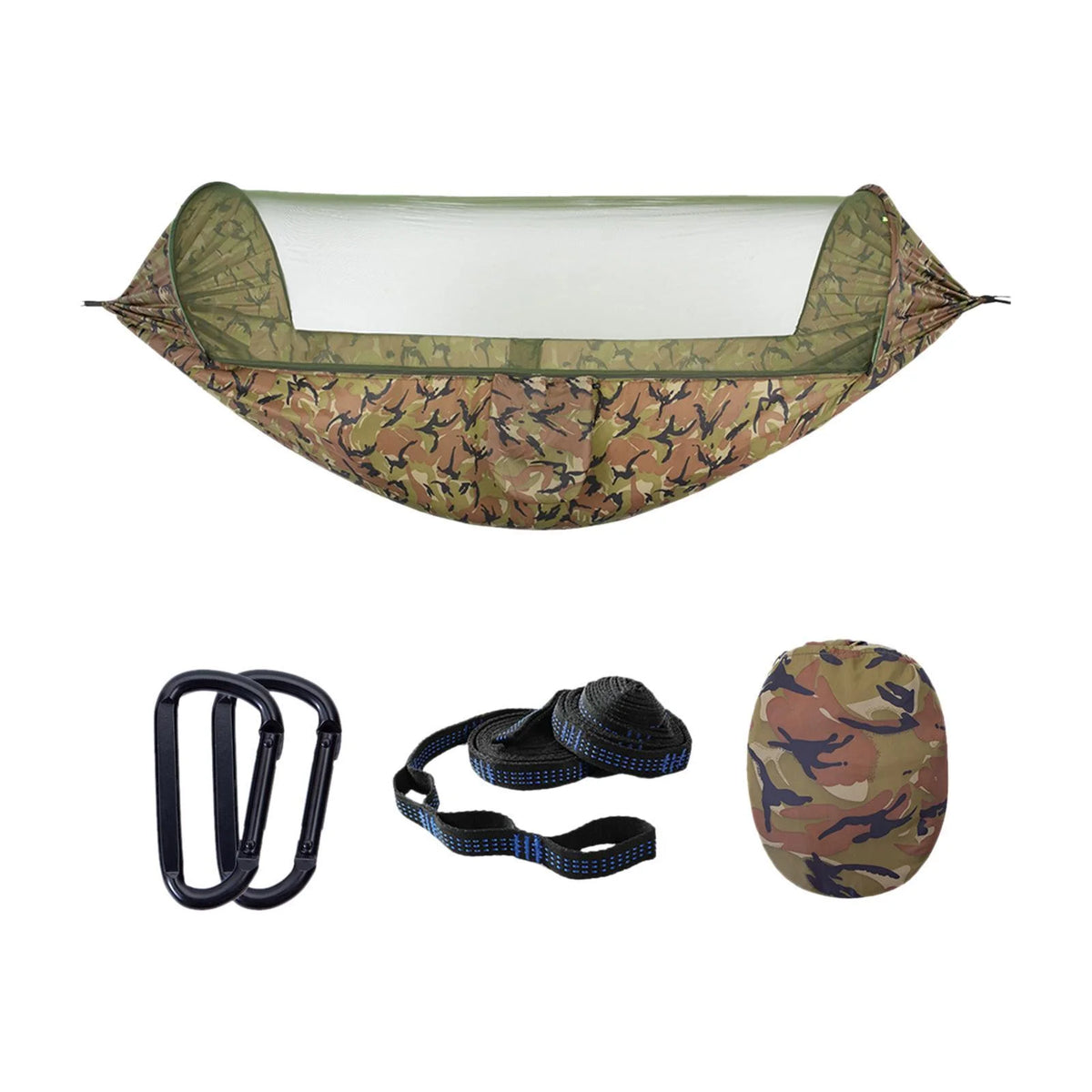 Large Camping Hammock with Net Lightweight Polyester Hanging Hammocks Tree Straps Swing Hammock Bed F848047