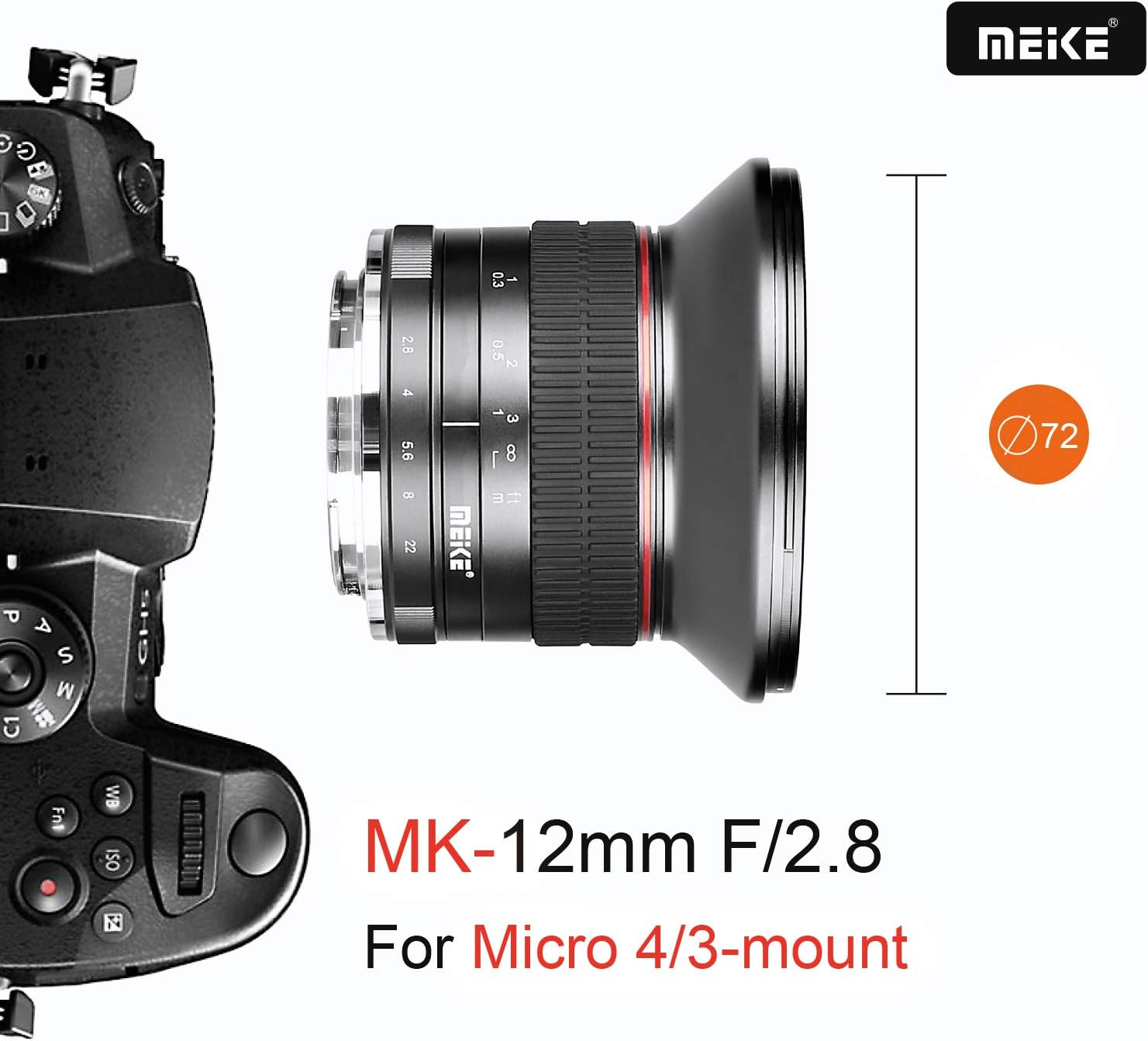 12mm f/2.8 Ultra Wide Angle Manual Fixed Lens for MFT Micro Four Thirds Mirrorless Camera N78211