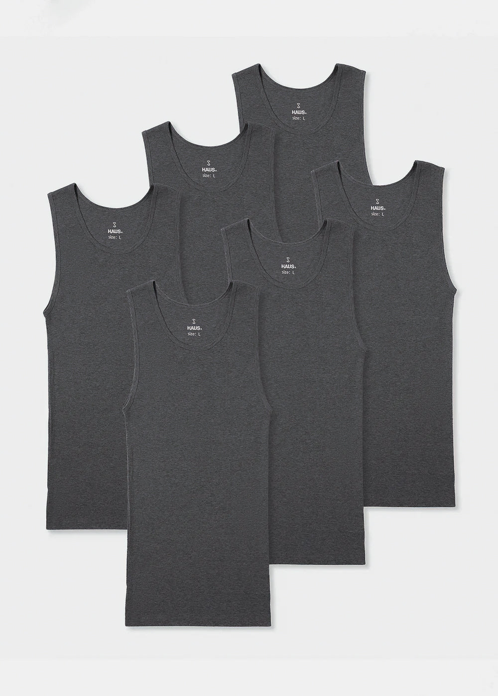 Premium Ultra-Soft Cotton Fitted Tank 6 Pack