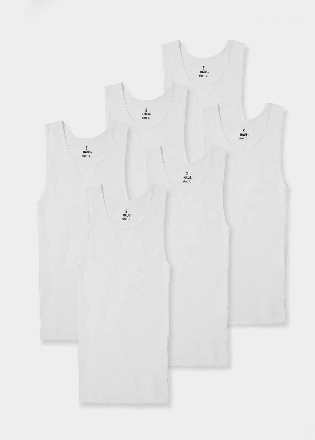 Premium Ultra-Soft Cotton Fitted Tank 6 Pack